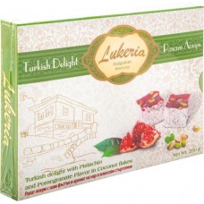 Рахат-лукум Lukeria с фисташками и ароматом граната в кокосовой стружке, 250г в магазинах Перекресток