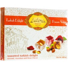 Рахат-лукум Lukeria ассорти с орехами и ароматом розы, 250г в магазинах Перекресток