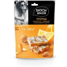 Туррон Вкусы Мира с миндалём и апельсиновой цедрой, 50г в магазинах Перекресток