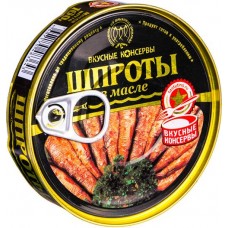 Шпроты Вкусные Консервы в масле, 160г в магазинах Перекресток