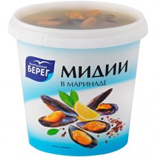 Мясо мидии Балтийский Берег чилийской варёное в маринаде, 390г в магазинах Перекресток
