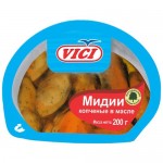 Мидии Vici варёно-копчёные маринованные в масле, 200г
