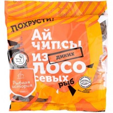 Чипсы Рыбная История Ай из лососевых рыб сушеная, 30г в магазинах Перекресток