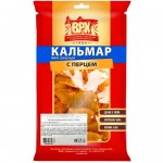 Кальмар ВРК командорский филе вяленый с перцем, 50г Кальмар ВРК командорский филе вяленый с перцем, 50г