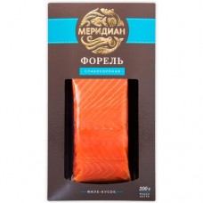 Форель Меридиан радужная филе-кусок с кожей слабосоленая охлажденная, 200г в магазинах Перекресток