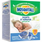 Электрофумигатор Mosquitall Нежная защита для детей и жидкость 30 ночей без комаров, 30мл