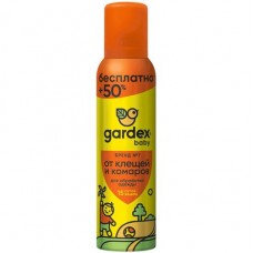 Средство Gardex Бэби Аэрозоль от комаров и клещей акарицидно-репеллентное, 150мл в магазинах Перекресток