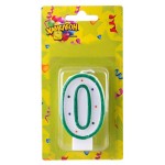 Свеча для торта Хамелеон Цифра 0, 7.6см