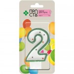 Свеча для торта цифра 2 Пр!ст