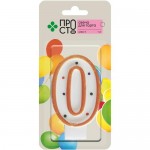 Свеча для торта цифра 0 Пр!ст