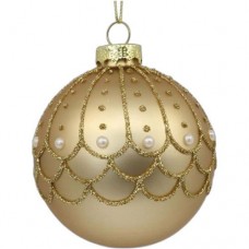 Шар ёлочный Золотой Маркет, 8см в магазинах Перекресток