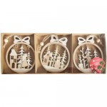 Набор ёлочных украшений Зимние Истории Маркет, 3шт