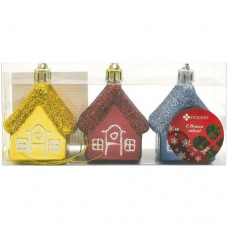 Набор ёлочных украшений Деревушка Маркет, 3шт в магазинах Перекресток