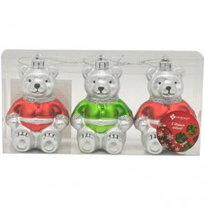 Набор ёлочных украшений Три медведя Маркет, 3шт в магазинах Перекресток