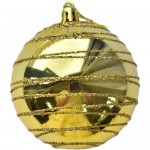 Шар ёлочный Золотой серпантин Маркет, 8см Шар ёлочный Золотой серпантин Маркет, 8см