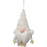Украшение ёлочное Гномик Белый Маркет