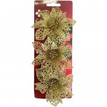 Набор ёлочных украшений Кружевные Цветы Маркет, 3шт