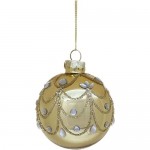 Шар ёлочный Золотая бахрома Маркет, 8см Шар ёлочный Золотая бахрома Маркет, 8см