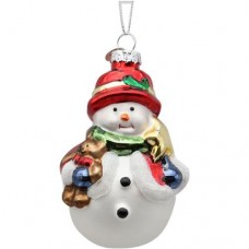 Украшение ёлочное Снеговик Маркет, 12см в магазинах Перекресток
