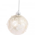 Шар ёлочный Белый жемчуг Маркет, 8см Шар ёлочный Белый жемчуг Маркет, 8см