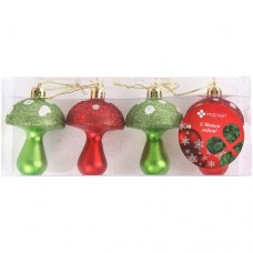 Набор ёлочных украшений Грибочки Маркет, 4шт в магазинах Перекресток