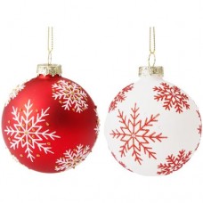 Шар декоративный ёлочный Снежинка Маркет в магазинах Перекресток