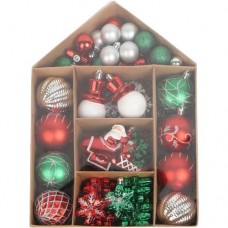 Набор ёлочных украшений Домик Маркет, 70шт в магазинах Перекресток