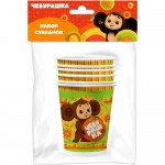 Набор стаканов ND Play Чебурашка бумажных одноразовых 250мл, 6шт