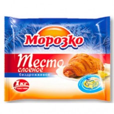 Тесто слоёное Морозко бездрожжевое, 1кг в магазинах Перекресток