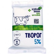 Творог 5% Зелёная Линия, 180г в магазинах Перекресток