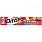 Жевательная резинка Dirol Colors XXL ассорти фруктовых вкусов без сахара, 19г