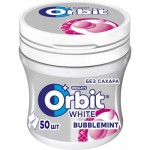 Жевательная резинка Orbit White Bubblemint без сахара, 68г