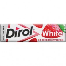Жевательная резинка Dirol White клубника без сахара, 13.6г в магазинах Перекресток