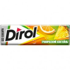 Жевательная резинка Dirol Тропический коктейль без сахара со вкусом тропических фруктов, 13.6г в магазинах Перекресток