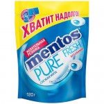 Жевательная резинка Ментос Пьюр Фреш свежая мята, 120г