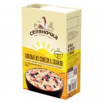 СЕЛЯНОЧКА Хлопья из смеси 5 злаков ржаные, овсяные, ячменные, пшеничные, гречневые, не требующие варки 400г