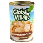Шампиньоны Global Village, резаные, 400 г