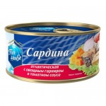 Консервы Сардина  Fish house  атлантическая с овощным гарниром в томатном соусе куски, 240гр, ж/б