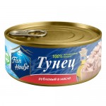Консервы Тунец рубленое филе в масле 185г