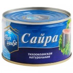 Сайра Fish Hous, тихоокеанская, натуральная, 240 г