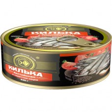 ЗНАК КАЧЕСТВА Рыбные консервы стерилизованные.Килька балтийская неразделанная обжаренная в томатном соусе, 240 гр. в магазинах Пятерочка