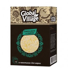 Крупа Смесь рис круглозерный и пшено шлифованное в пакетиках для варки Global Village 5*80 гр в магазинах Пятерочка