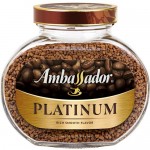Kофе натуральный растворимый сублимированный Ambassador Platinum, ст.б., 190г