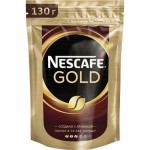 NESCAFE GOLD. НАТУРАЛЬНЫЙ РАСТВОРИМЫЙ СУБЛИМИРОВАННЫЙ КОФЕ С ДОБАВЛЕНИЕМ НАТУРАЛЬНОГО ЖАРЕНОГО МОЛОТОГО КОФЕ 130 гр