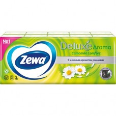 Носовые платочки Zewa Deluxe Camomile Comfort 10*10шт в магазинах Пятерочка