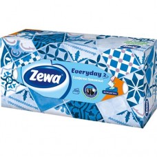 Салфетки бумажные Zewa Everyday косметические 2 слоя 100шт в магазинах Пятерочка