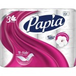 Туалетная бумага Papia 12 рулонов 3 слоя