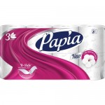 Туалетная бумага Papia 8 рулонов 3 слоя