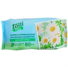 Салфетки влажные Tolli Plus, 80 шт., 1 уп. в магазинах Пятерочка