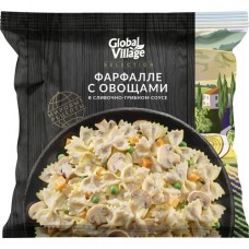 Global Village Фарфалле с грибами и соусом 400г. в магазинах Пятерочка